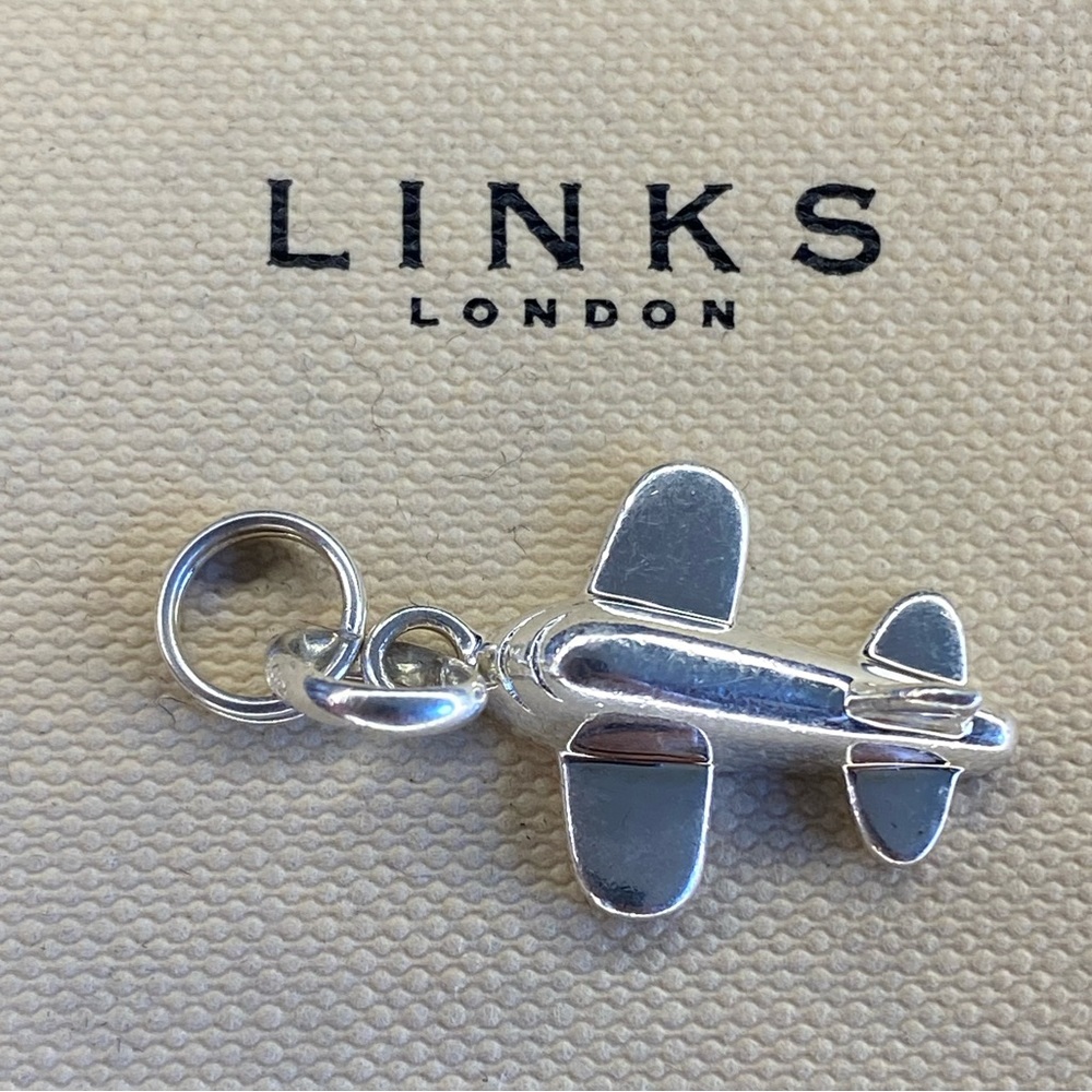 Vintage Links of London Silver Airplane Charm